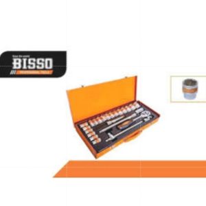 طقم لقم رباط مسدس 1/2 بوصه 24قطعه علبة صاج خدمة شاقة BISSO